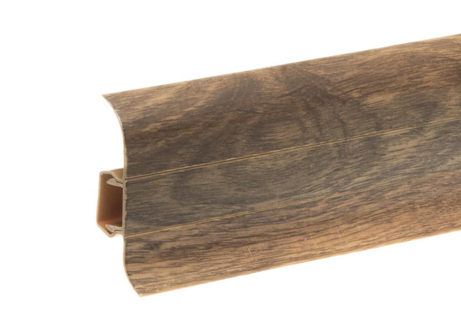 Zdjęcie: Listwa przypodłogowa PVC Premium Classic 22x59 mm; 2,20 m Dąb Bagienny Mat CEZAR