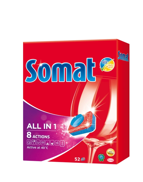 Zdjęcie: Tabletki do zmywarki 52 szt. lemon all in one SOMAT
