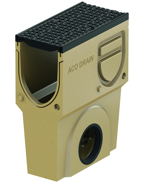 Zdjęcie: Skrzynka odpływowa z polimerobetonu i rusztem żeliwnym 0,5 m DN150 do Monoblock PD150V ACO