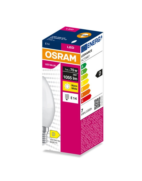 Zdjęcie: Lampa LED Value Classic B 75 7 W 2700K E14 OSRAM