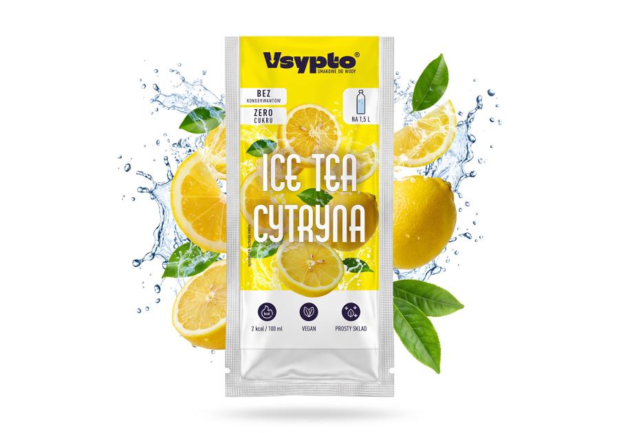 Zdjęcie: Napój w proszku do wody o smaku ice tea cytryna 9 g VSYPTO