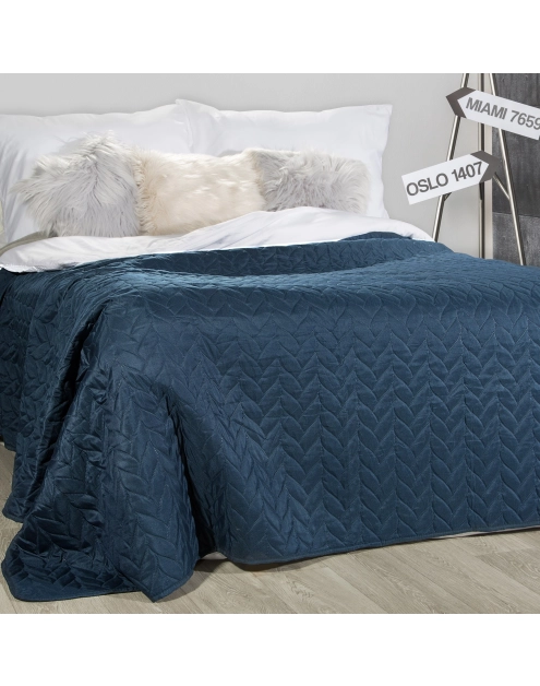 Zdjęcie: Narzuta Mella 200x220 cm granatowa EUROFIRANY