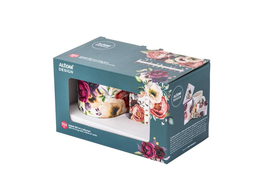 Zdjęcie: Kubek prosty Babcia ukochana 350 ml z talią kart do gry 54 szt. ALTOM DESIGN