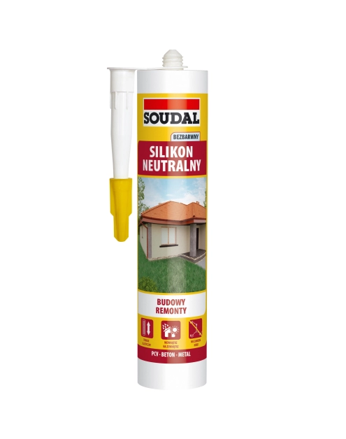 Zdjęcie: Silikon neutralny 280 ml bezbarwny SOUDAL