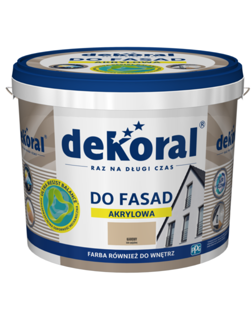 Zdjęcie: Farba fasadowa kawowy 5 L Polinit DEKORAL