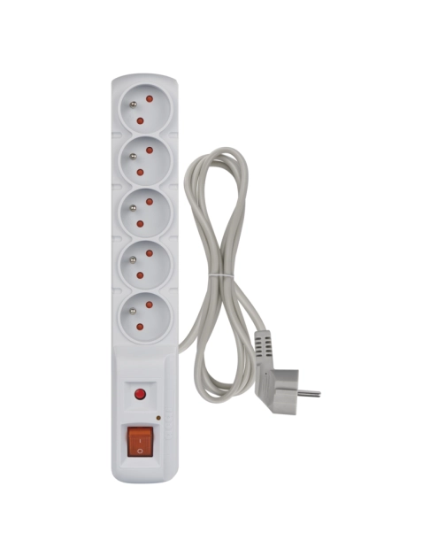 Zdjęcie: Listwa przeciwprzepięciowa Acar F5, 5 gniazd 1,5 m, szara EMOS