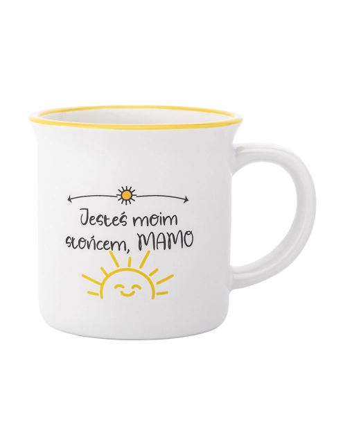 Zdjęcie: Kubek 320 ml z wywiniętym rantem dekoracja jesteś moim słońcem mamo ALTOM DESIGN
