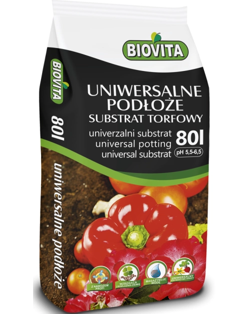 Zdjęcie: Uniwersalne podłoże substrat torfowy 80 L BIOVITA