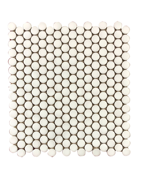 Zdjęcie: Mozaika gresowa White Small Circles Matt 30x30 cm NETTO