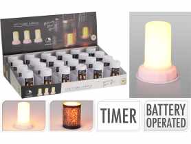 Lampa LED z efektem płomienia z timerem ciepły biały KOOPMAN