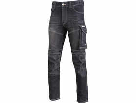 Spodnie jeansowe czarne stretch ze wzmocn., L, CE, LAHTI PRO