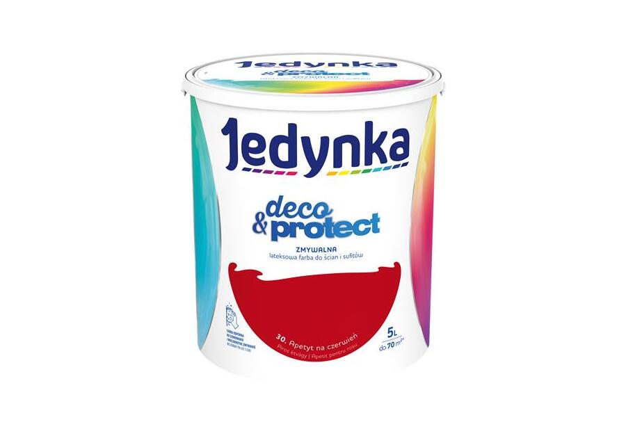 Zdjęcie: Farba lateksowa Deco&Protect Apetyt na czerwień 5 L JEDYNKA
