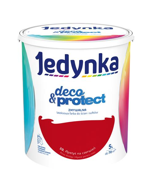 Zdjęcie: Farba lateksowa Deco&Protect Apetyt na czerwień 5 L JEDYNKA