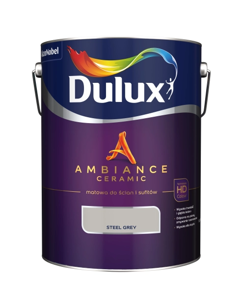 Zdjęcie: Farba ceramiczna Ambiance Steel Grey 5 L DULUX