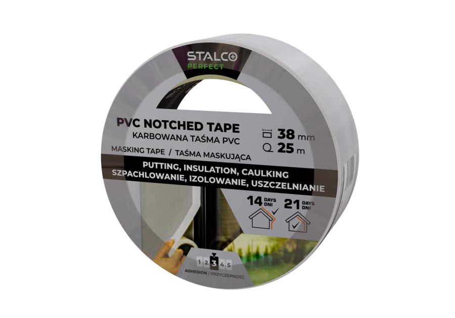 Zdjęcie: Taśma maskująca PVC karbowana 38 mm x 25 m PERFECT