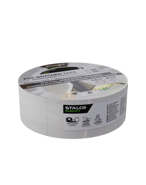 Zdjęcie: Taśma maskująca PVC karbowana 38 mm x 25 m PERFECT