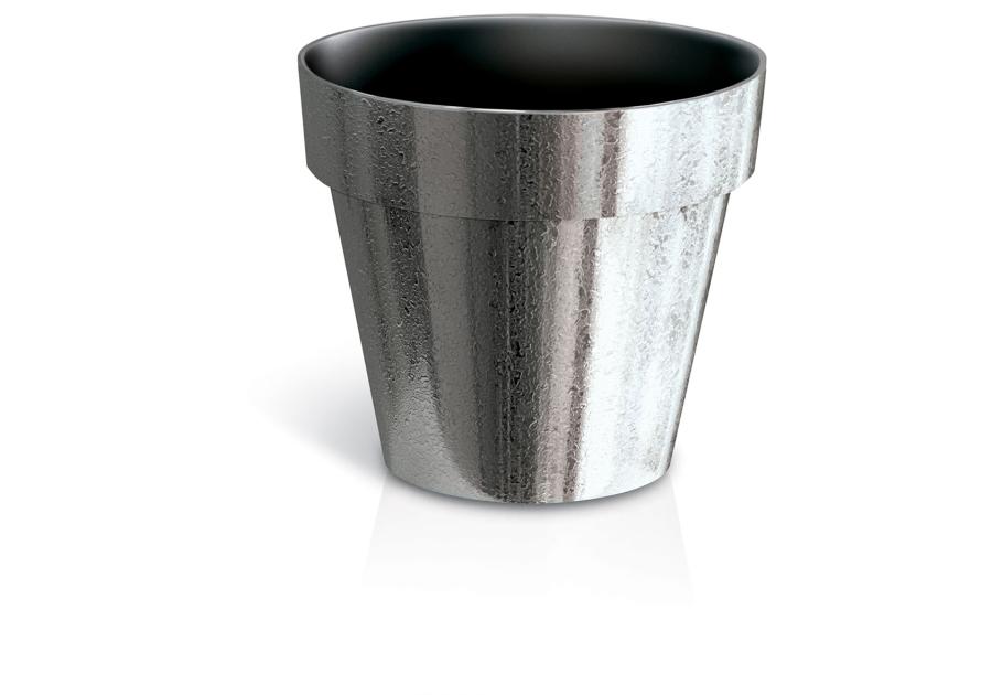 Zdjęcie: Doniczka Cube chrom silver 11 cm PROSPERPLAST