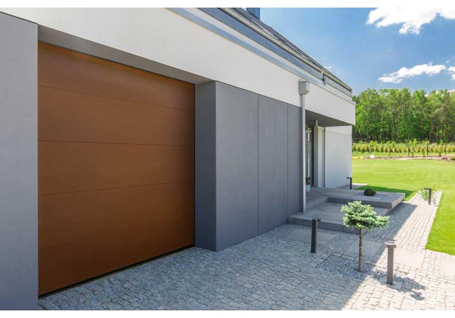 Zdjęcie: Brama segmentowa Optimal L40, orzech, 2500x2250 mm KRONMAT