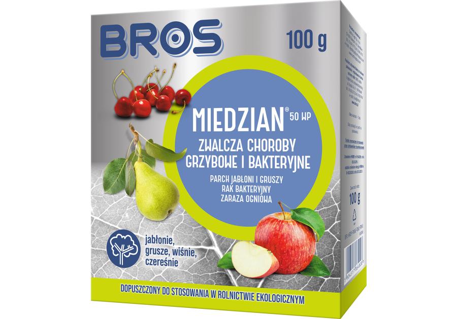 Zdjęcie: Oprysk na choroby grzybowe Miedzian 50WP 100 g BROS