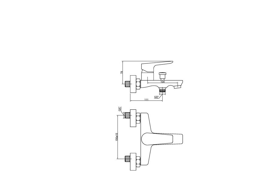 Zdjęcie: Bateria wannowa Dokos biały/chrom INVENA