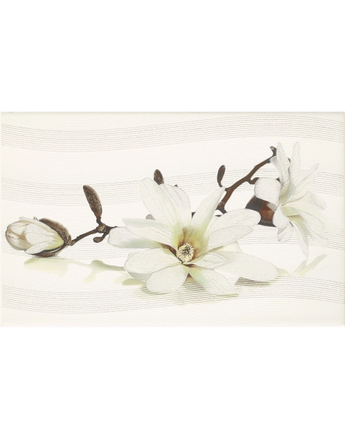 Zdjęcie: Płytka dekor Lira white  flower 25x40 cm CERSANIT