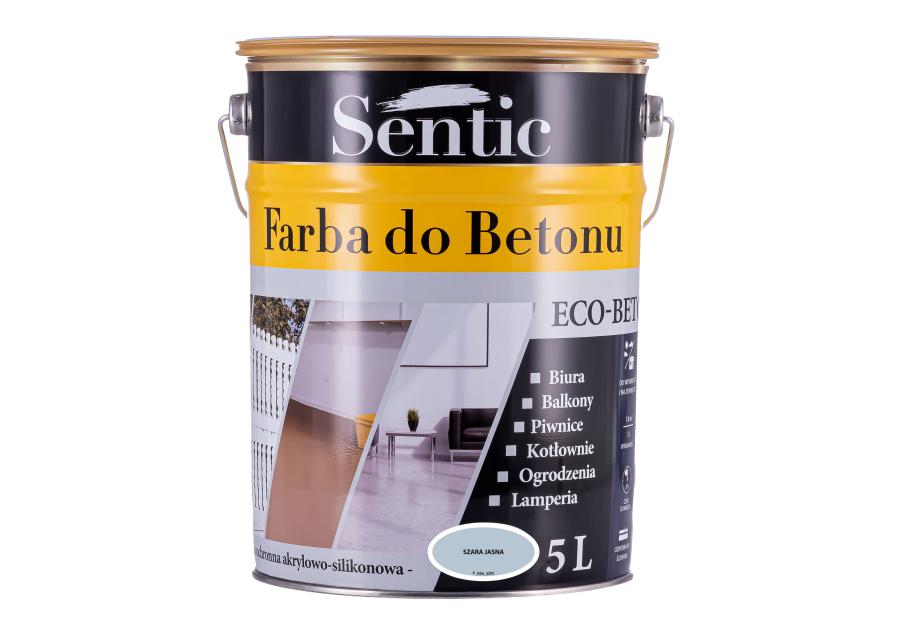 Zdjęcie: Farba do betonu 5 L szara jasna SENTIC