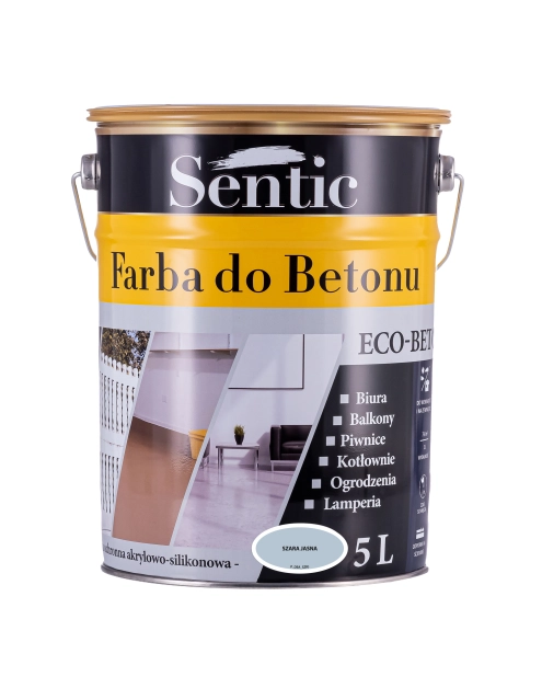 Zdjęcie: Farba do betonu 5 L szara jasna SENTIC