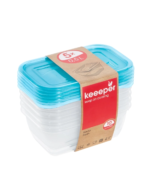 Zdjęcie: Zestaw 5 pojemników Fredo fresh 0,5 L KEEEPER