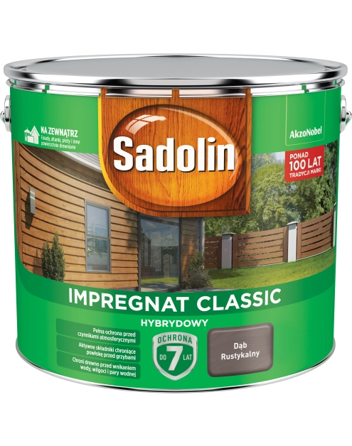 Zdjęcie: Impregnat ochronno-dekoracyjny hybrydowy Classic 9 L dąb rustykalny SADOLIN