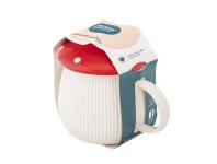 Zdjęcie: Kubek Pod kapeluszem 370 ml w kształcie grzybka z czerwoną pokrywką ALTOM DESIGN