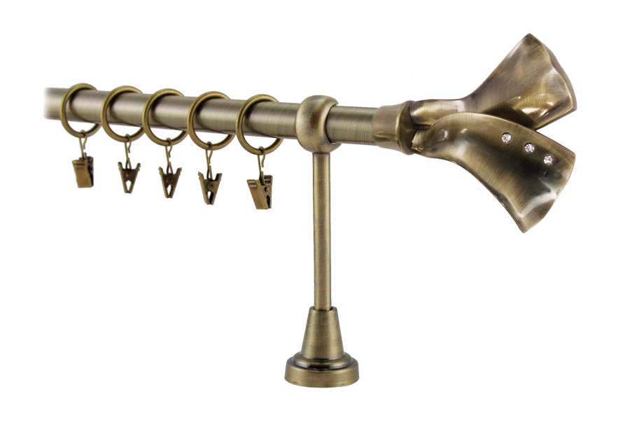 Zdjęcie: Karnisz pojedynczy Valentina fi 19 mm - 200 cm angelo ali złoto folia KARWEL