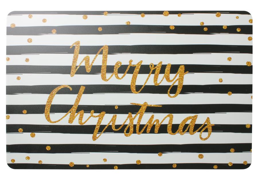 Zdjęcie: Podkładka stołowa Merry  43,5x28 cm czarno-biały UNIGLOB