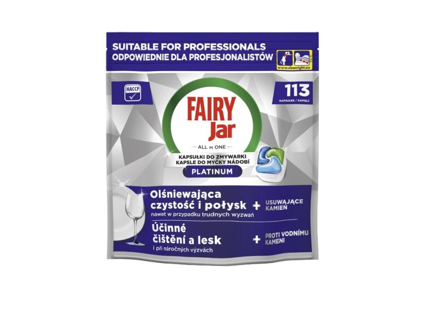 Zdjęcie: Kapsułki do zmywarki Fairy Jar Platinum 113 szt. FAIRY
