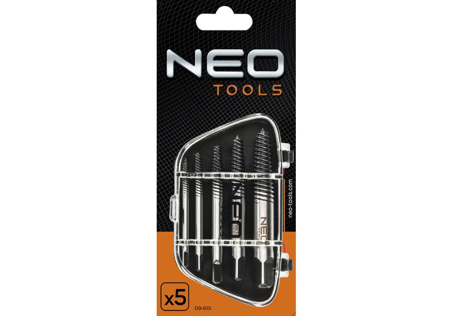 Zdjęcie: Wykrętaki do zerwanych śrub, zestaw 5 sztuk NEO