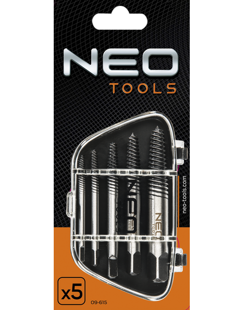 Zdjęcie: Wykrętaki do zerwanych śrub, zestaw 5 sztuk NEO