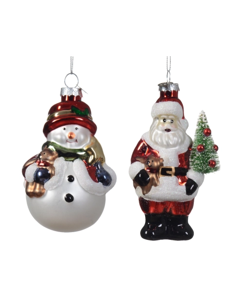 Zdjęcie: Bombka szklana - bałwanek, mikołaj KAEMINGK