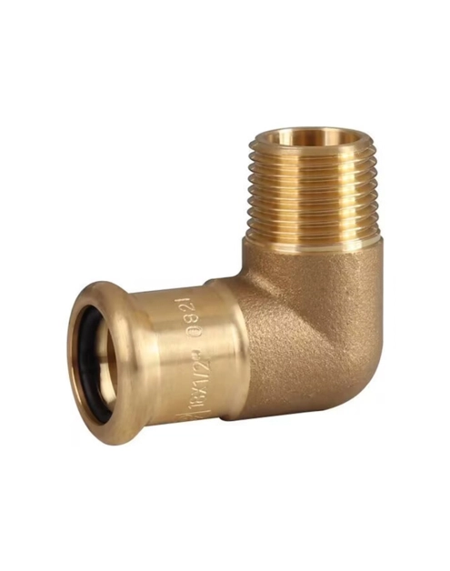 Zdjęcie: Kolano zaciskane profil M do wody 15x1/2" gz CALIDO