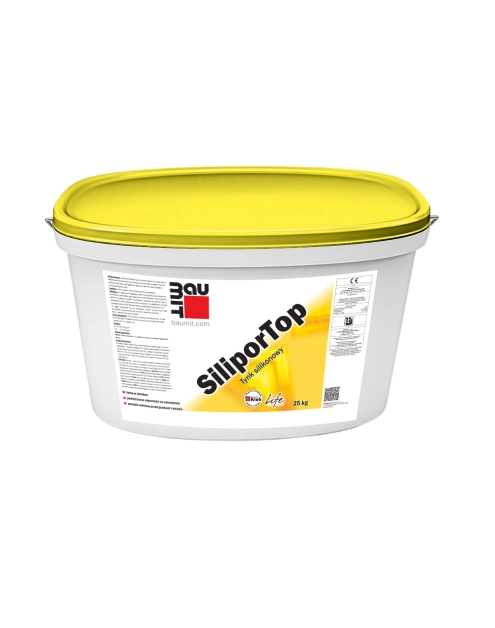 Zdjęcie: Tynk silikonowy SiliporTop K2 - kolor biały Life 0019 - 25 kg BAUMIT