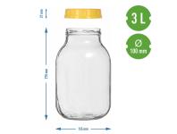 Zdjęcie: Słoiki 3 L z plastikową zakrętką BROWIN