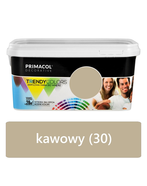Zdjęcie: Farba Trendy Colors 2,5 L kawowy PRIMACOL DECORATIVE