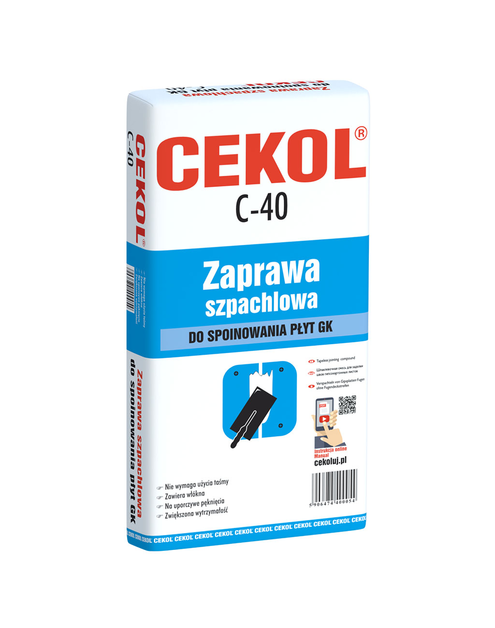 Zdjęcie: Szpachlówka do spoin C-40, 16 kg CEKOL