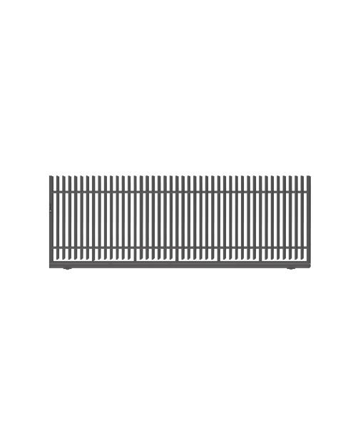 Zdjęcie: Brama przesuwna bez przeciwwagi Anika 4,00 m, 1,50 m, z zamkiem hakowym, prawa POLBRAM