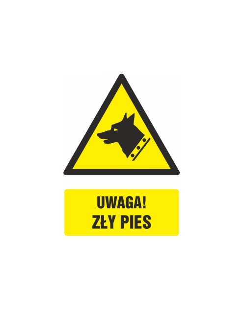 Zdjęcie: Oznaczenie "Uwaga groźny pies" 10,5x14,8 cm METRO