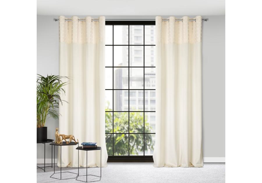 Zdjęcie: Zasłona gotowa Elen 140x250 cm kremowy EUROFIRANY