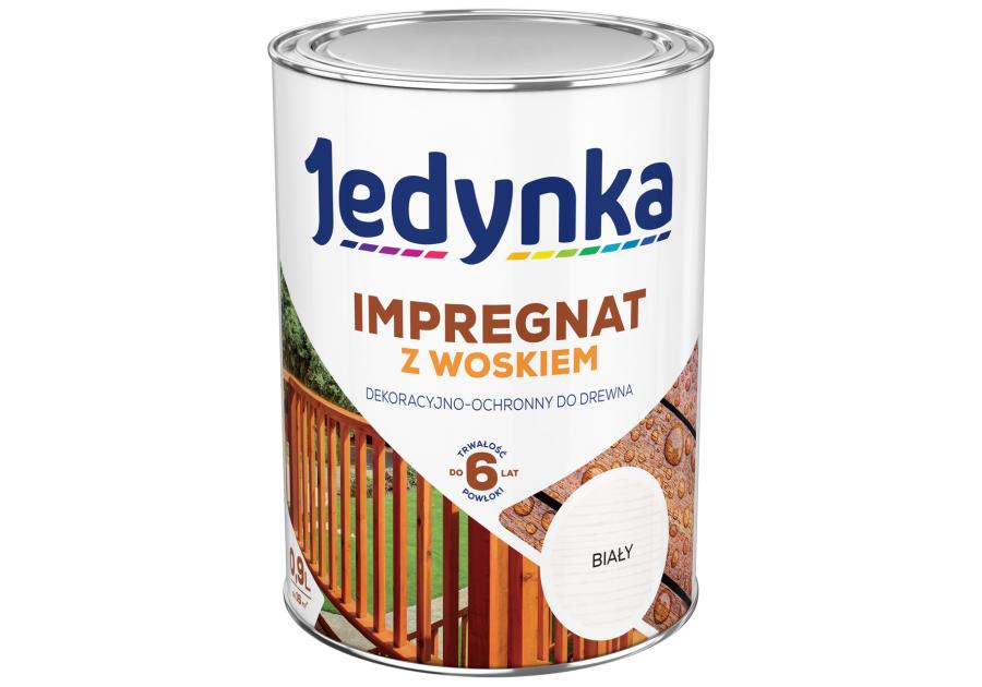 Zdjęcie: Impregnat do drewna z woskiem biały 0,9 L JEDYNKA