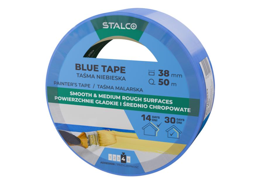 Zdjęcie: Taśma malarska niebieska 38 mm x 50 m STALCO