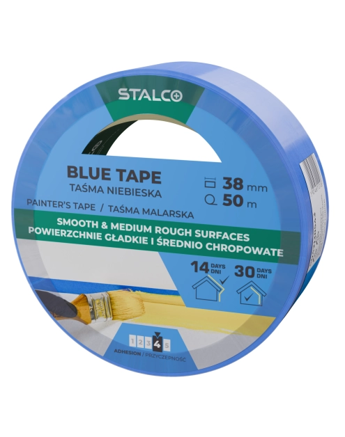 Zdjęcie: Taśma malarska niebieska 38 mm x 50 m STALCO
