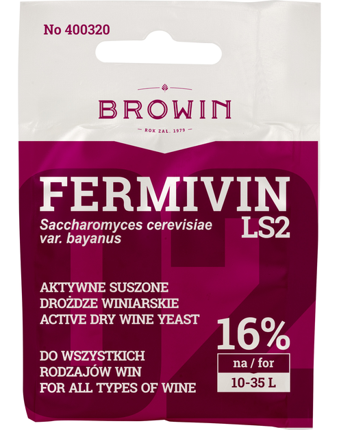 Zdjęcie: Drożdże winiarskie Fermivin LS2 7 g BROWIN