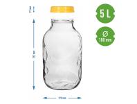 Zdjęcie: Słoiki 5 L z plastikową zakrętką BROWIN