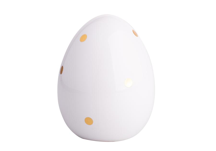 Zdjęcie: Figurka Jajko białe ze złotymi kropkami 9x9x11,5cm ALTOMDESIGN